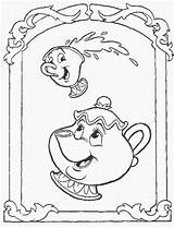 Mrs Potts Coloring Chip Getcolorings Pages Printable sketch template