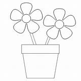 Flower Pot Coloring Pages Flowers Plant High Resolution Colouring Flowerpot Roses Widescreen Backgrounds sketch template