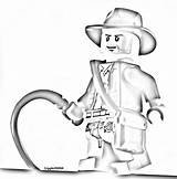 Indiana Jones Coloring Pages Lego Color Sterry 2010 sketch template