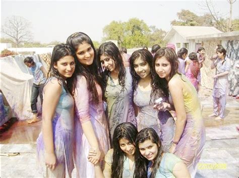 Prema S World Beautiful Girls Playing Wet Holi In White