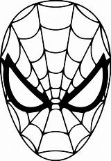 Mask Spider Spiderman sketch template