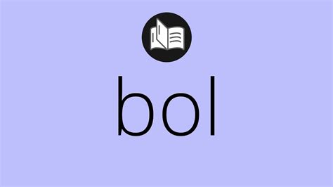 significa bol bol significado bol definicion  es bol significado de bol youtube