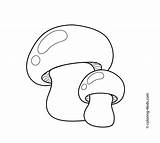 Mushroom Coloring Pages Printable Mushrooms Vegetables Kids Vegetable Colouring Fruits Fruit Adults Template Easy Print Clipart Without Berries Applique Choose sketch template