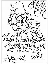 Coloring Gnome Pages Kleurplaten Kabouter Vrolijke Animated Kabouters Template Gnomes Coloringpages1001 Previous sketch template