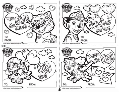 printable paw patrol valentines coloring pages