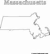 Massachusetts Coloring Map Pages Vacation sketch template