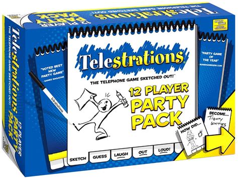 telestrations telestrations board game  player party pack usaopoly