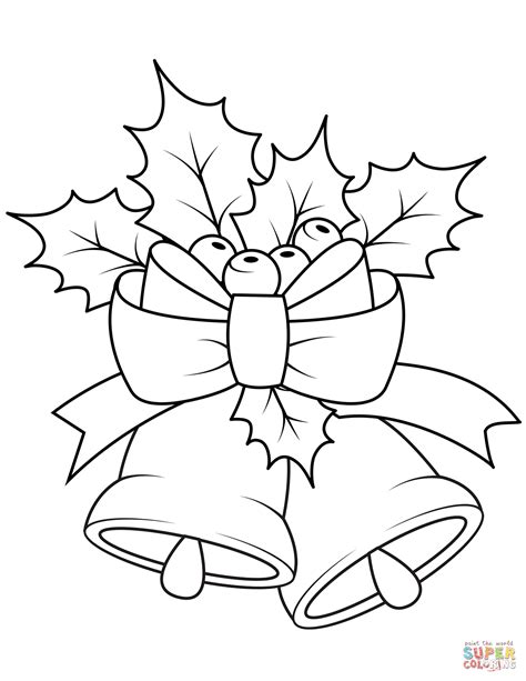 christmas bells coloring page  printable coloring pages