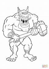 Ogre Mechant Trolls Geant Gremlin Ausmalbilder Gremlins Troll Gigante Riese Colorier sketch template