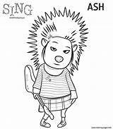 Sing Coloring Pages Porcupine Printable sketch template