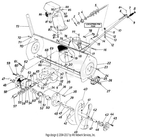 mtd     parts diagram   snow thrower attachment part