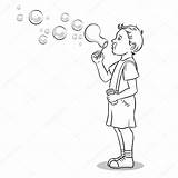 Bubbles Blowing Coloring Template Pages sketch template