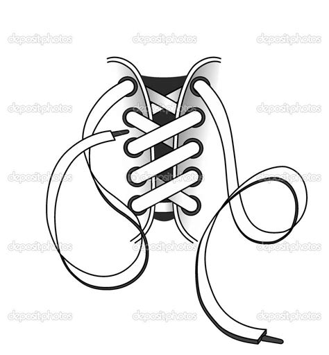 shoe lace abstract drawing stock vector  antonina antonova shoe