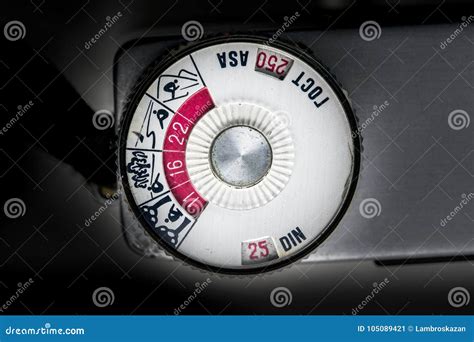 exposure dial system    film camera close  macro shot stock image image  meter