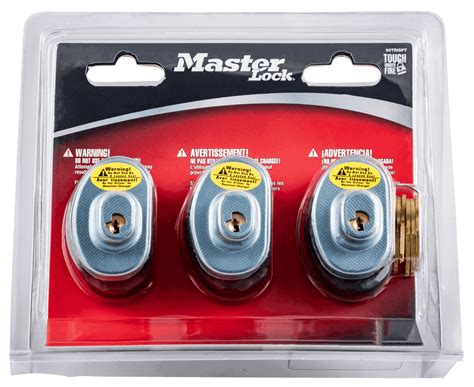 master lock trispt trigger lock keyed alike open  key gray steel