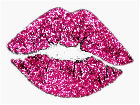 transparent lipstick mark png pink glitter lips clipart png