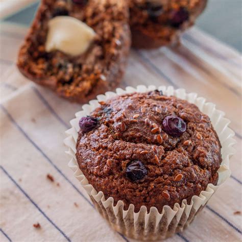 blueberry flax seed muffins recipe emily farris food wine
