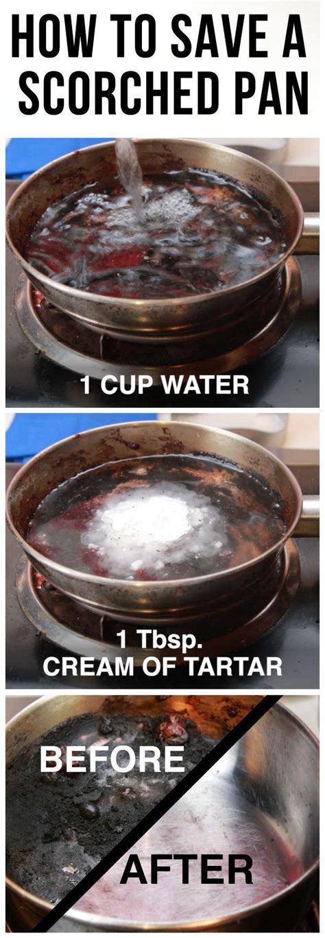 heres   easily save  scorched pan cleaning hacks household