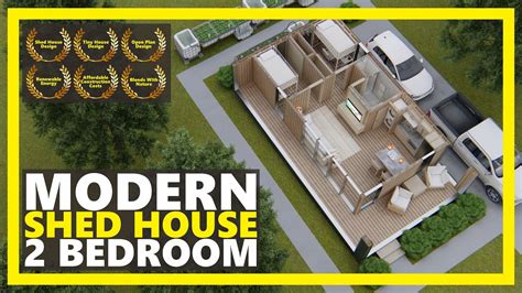 modern shed house  bedroom youtube