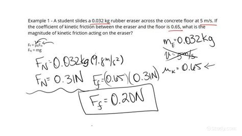 calculate  force  kinetic friction   moving object
