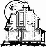 Halloween Maze Printable Medium Coloring Pages Kids Haunted Mazes House Fall Worksheets Class Printables Uploaded User sketch template