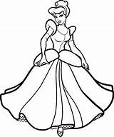 Cinderella Coloring Drawing Pages Princess Outline Cartoon Dress Printable Disney Drawings Animation Movies Prince Print Color Carriage Draw Princesses Pumpkin sketch template