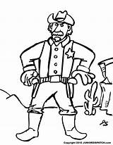 Sheriff Coloring Pages Characters Drawing sketch template