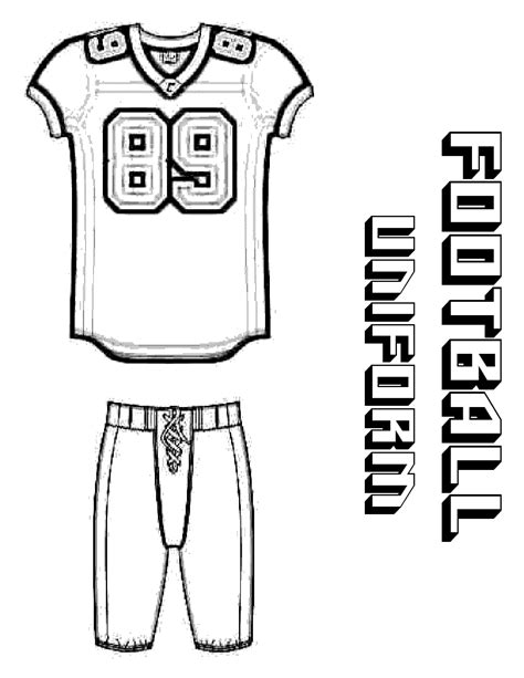 blank football jersey clip art sketch coloring page