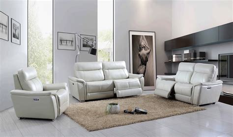 light grey genuine italian leather sofa set st louis missouri esf