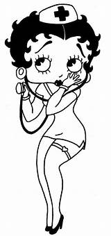 Betty Boop Enfermera Colorear Clásicos S8 Stempels Copics Lechuza sketch template