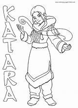 Avatar Airbender Last Coloring Pages Cartoon Color Printable Kids Sheets Character Characters Katara Sheet Book Gif Found sketch template