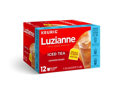 luzianne unsweet tea single serve cups  count reily products