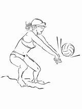 Volley Jugando Pallavolo Volei Voleibol Ausmalbilder Colorir Stampare Playing Ausmalbild Disegnare sketch template