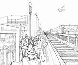 Perspective Drawing Point Line Drawings Sketch Pt Deviantart Abalone Da School Draw Humans Sketches Works Train People Tutorials Manga Classroom sketch template