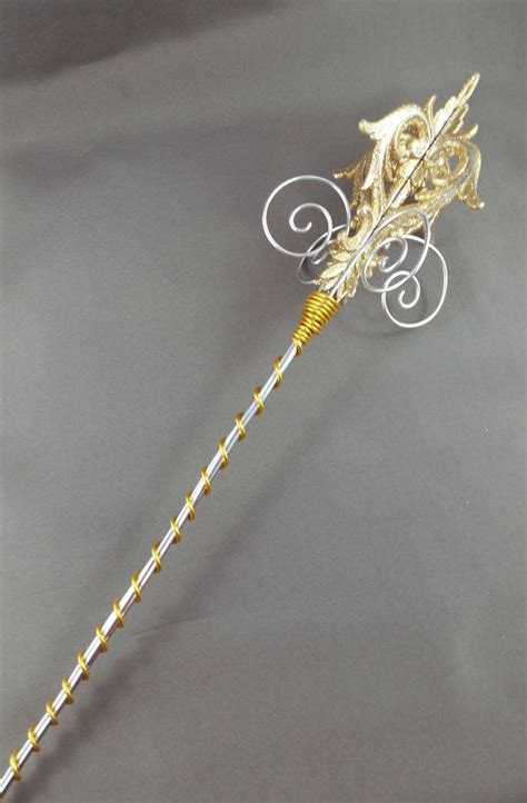 gold damask sceptre princess wand princess scepter golden wand golden