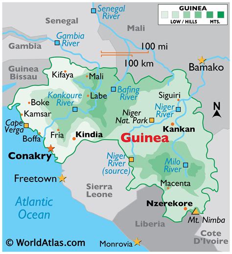 guinea maps facts world atlas