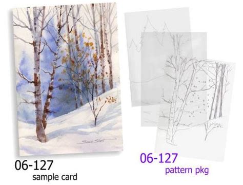 winter landscape greeting cards holiday cards  watercolor pg