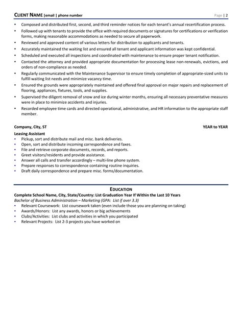 property manager resume  guide  zipjob