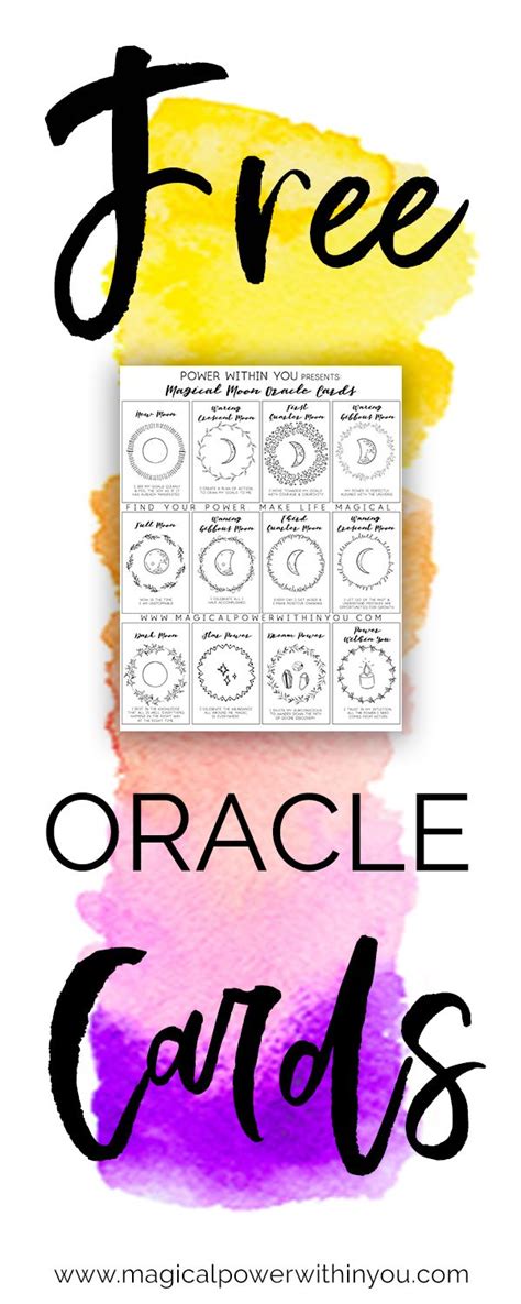 printable oracle cards print   card oracle