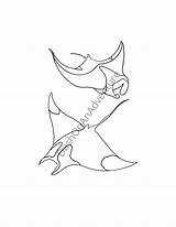 Manta Creatures sketch template