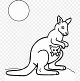 Kangaroo Kangourou Australie Pouch Magique sketch template