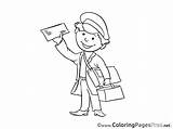 Postman Coloring Sheets Pages Sheet Title sketch template