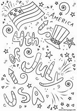 Coloring July 4th Pages Printable Doodle Lena London Color Print Book Drawing Independence Info Crafts sketch template