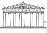 Parthenon Drawing Greek Greece Coloring Ancient Acropolis Clipart Drawings Atenas Athens Architecture School Templos Para Temple Colorir Sheet Google Pages sketch template