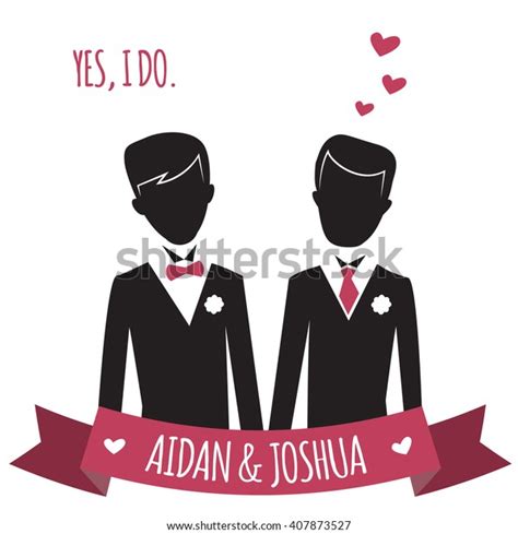 gay wedding couple vector illustration gay stock vector royalty free