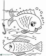 Fish Coloring Pages Hook Two sketch template