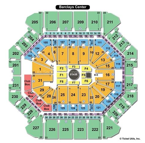 awesome barclays center seating chart  seat numbers seating chart