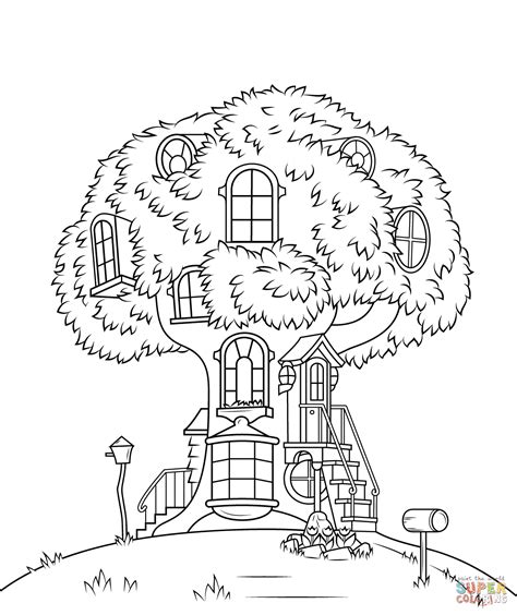 treehouse coloring pages coloring pages