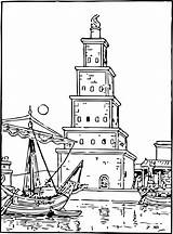 Coloring Lighthouse Pages Printable Kids sketch template