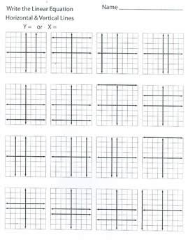 writing linear equations horizontal  vertical lines  kevin wilda